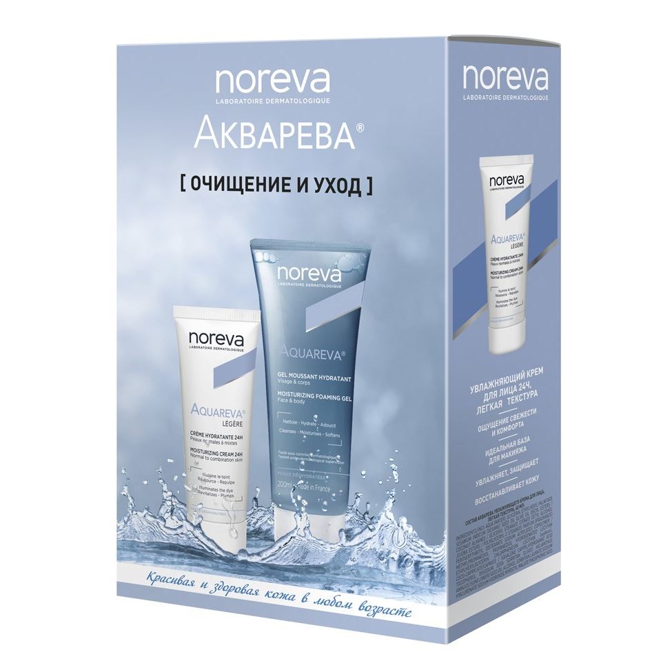 Noreva Aquareva Набор "Очищение и Уход" Набор: крем, гель для лица и тела