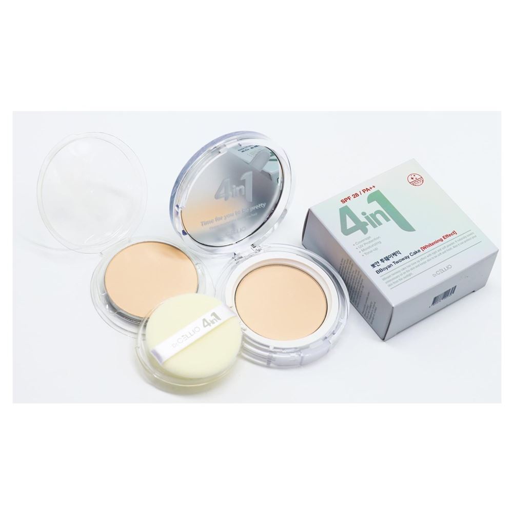 Dr.Cellio Make Up Dr.G50 4 In 1 Bboyan Twowaycake (Whitening)  Пудра для лица с запасным блоком 