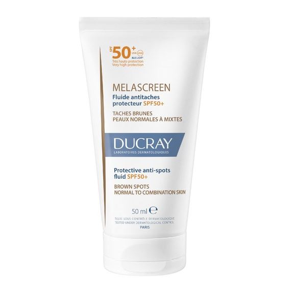 Ducray Melascreen Меласкрин Защитный флюид против пигментации SPF50+  Protective Anti-Spot Fluid SPF50+ to fight against dark spots