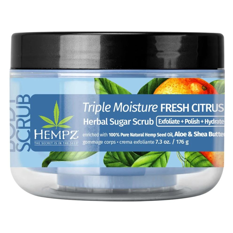 Hempz Body Care Triple Moisture Herbal Sugar Scrub Скраб сахарный для тела Тройное Увлажнение 