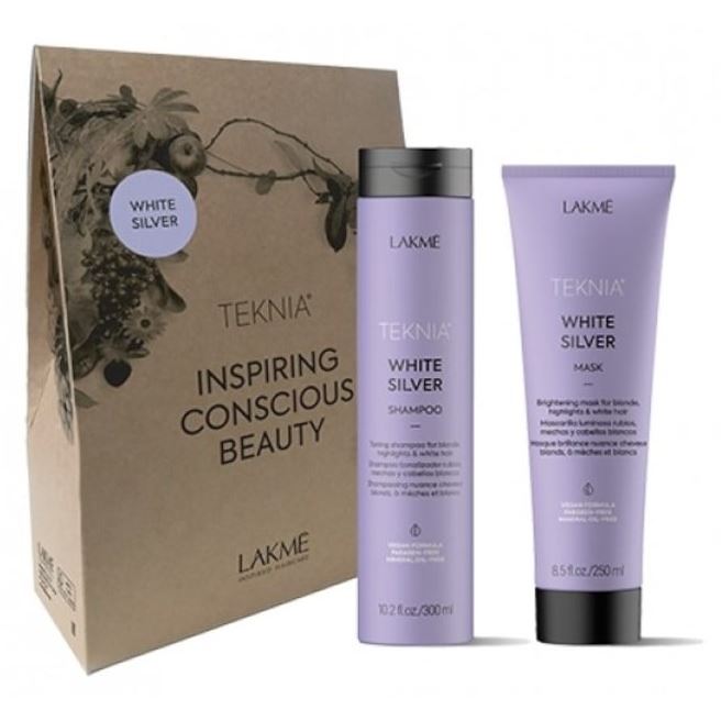 LakMe Teknia White Silver Set  Подарочный набор: шампунь, маска