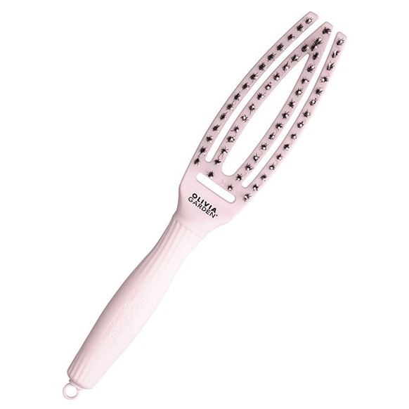 Olivia Garden Щетки и расчески для волос ID1685 Щетка для волос Fingerbrush Care Iconic Boar & Nylon Pastel Pink S Щетка для волос