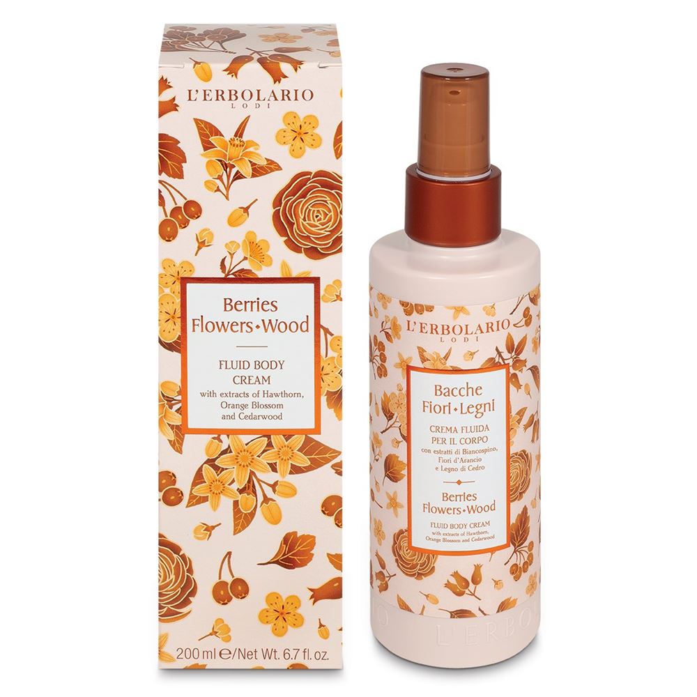 L`Erbolario Body Care Berries Flowers Wood Fluid Body Cream  Увлажняющий крем-флюид для тела