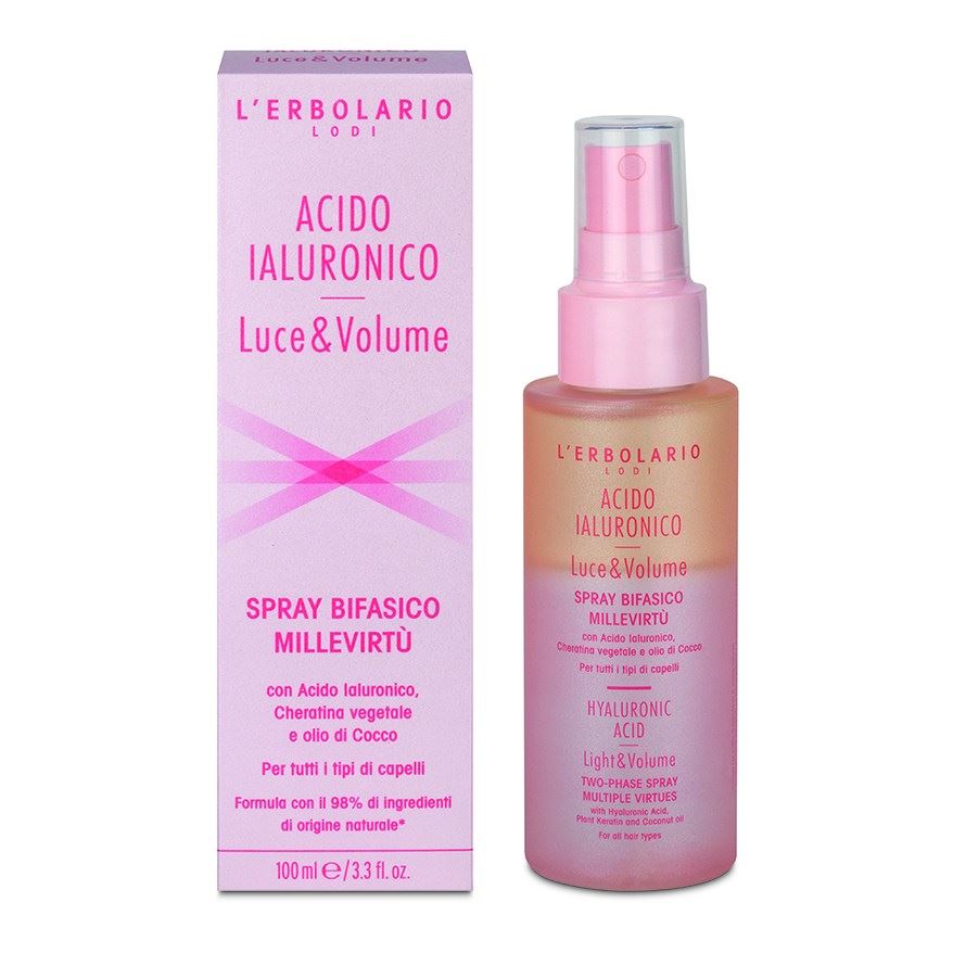 Lerbolario Hair Care Hyaluronic Acid Light and Volume Two Phase Spray Спрей для волос с гиалуроновой кислотой