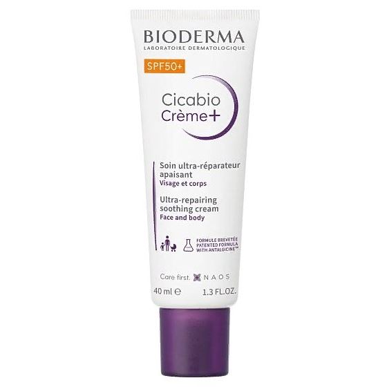 Bioderma Cicabio Cicabio Creme+ SPF50+ Восстанавливающий и успокаивающий крем