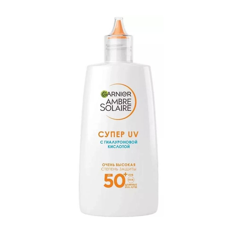 Garnier Амбр Солер  Солнцезащитный флюид для лица с гиалуроновой кислотой SPF 50+ Ambre Solaire Солнцезащитный флюид для лица с гиалуроновой кислотой