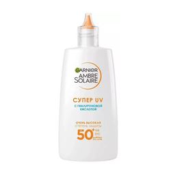 Солнцезащитный флюид для лица с гиалуроновой кислотой SPF 50+ Ambre Solaire