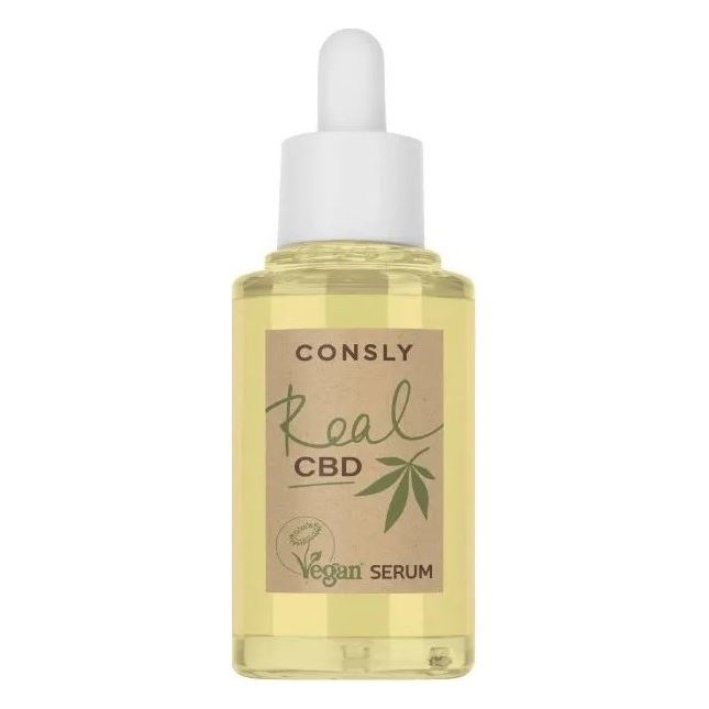 Consly Face Care Vegan «Real CBD» Balancing Purifine CBD and Plant-based Squalane Serum  Балансирующая сыворотка Vegan «Real CBD» для проблемной кожи с канабидиолом и растительным скваланом 