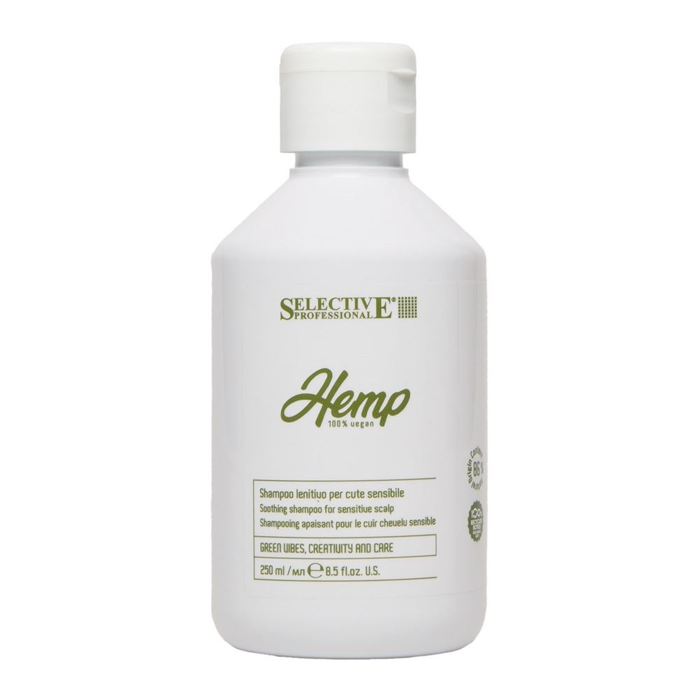 Selective Professional Hemp Hemp Lenitive Shampoo Шампунь успокаивающий для чувствительной кожи головы