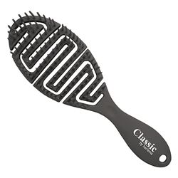 h10682 Щетка для волос овальная продувная черная