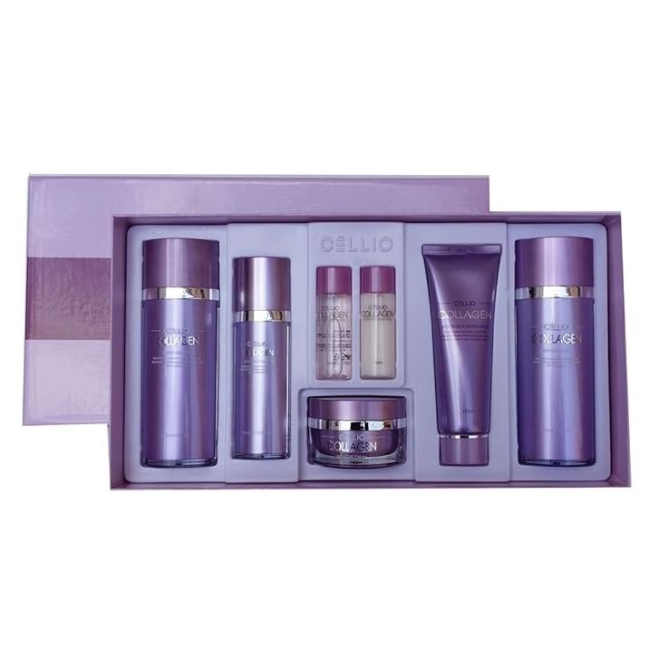 Dr.Cellio Face Care Набор Collagen Moisture 5 Set   Набор для лица уходовый с коллагеном: уход, лосьон, крем, эссенция, крем ночной