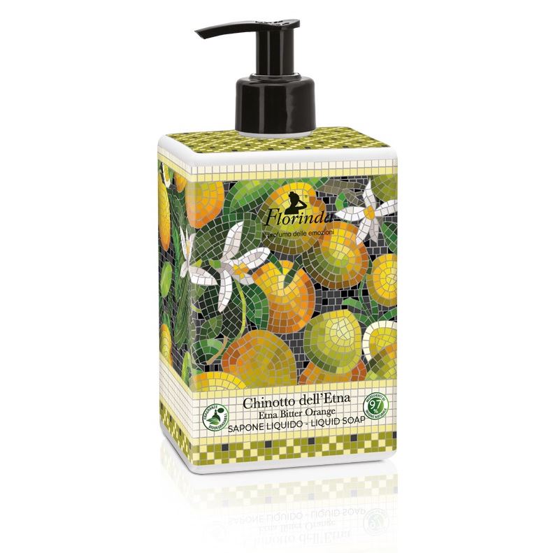 Florinda Tessuti Italiani Mosaico Italiano Liquid Soap Chinotto dell'Etna Коллекция Итальянская Мозаика. Жидкое мыло Горный Апельсин Этны 