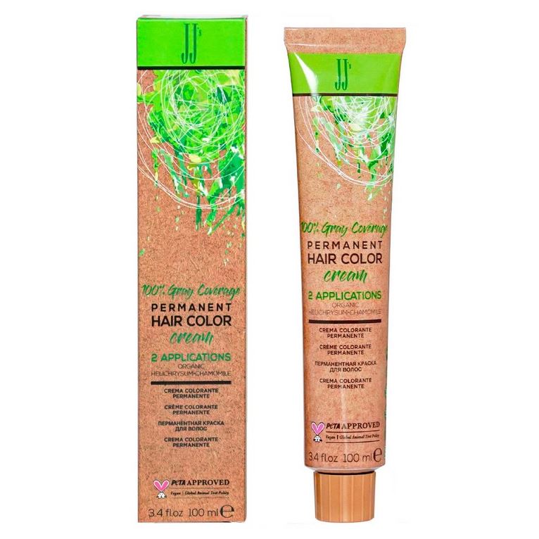 JJ's Hair Coloring 100% Gray Coverage Permanent Color  Перманентная краска для волос