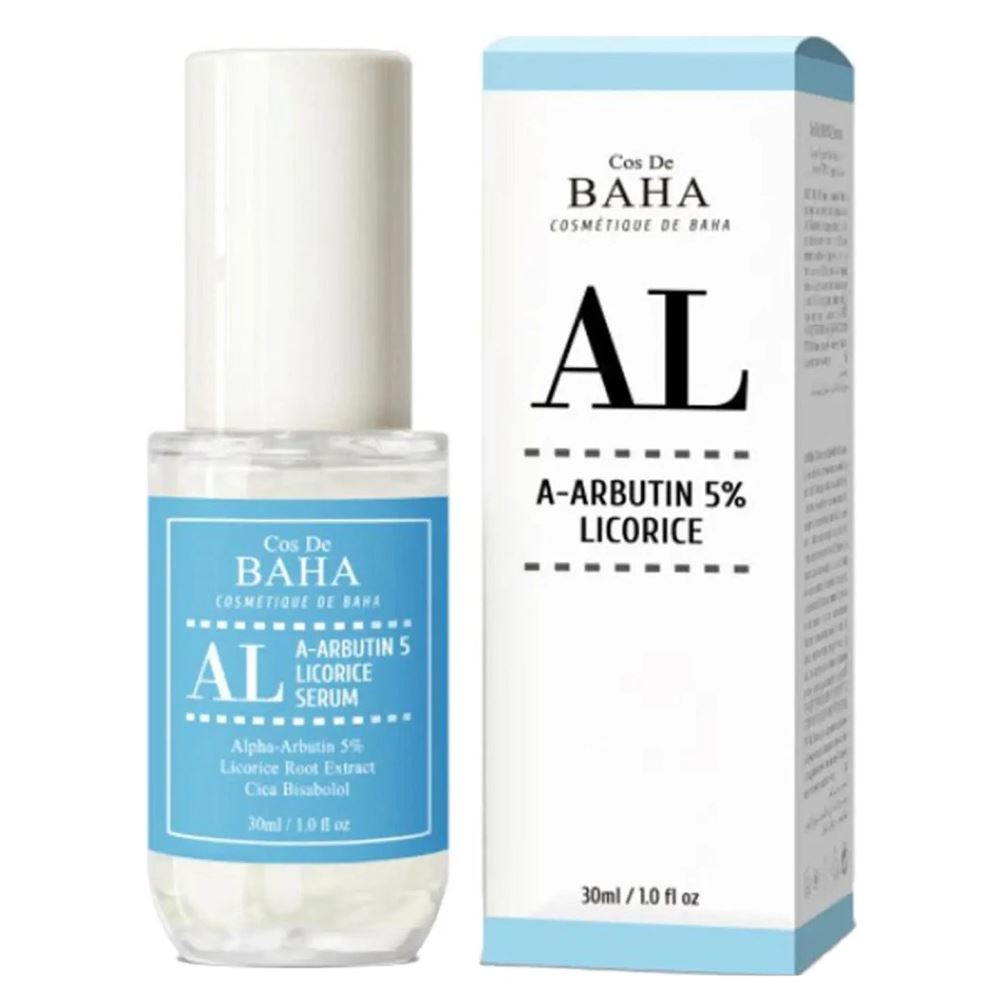 Cos De Baha Serum A-Arbutin 5% Licorice Serum AL Сыворотка для лица осветляющая