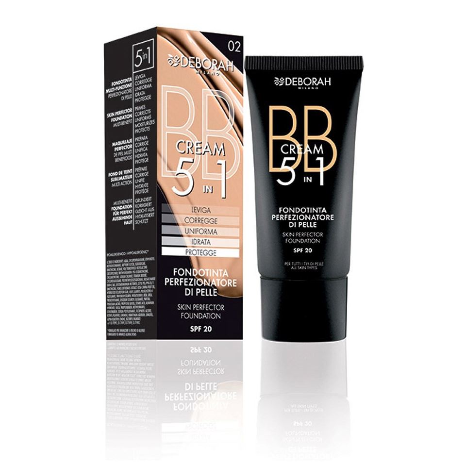Deborah Milano Make Up BB Cream 5 In 1 Skin Perfector Foundation  Тональный ВВ-крем 5 в 1
