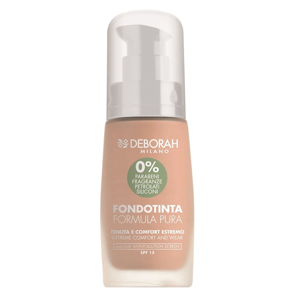 Deborah Milano Make Up Formula Pura Foundation SPF 15 Стойкая тональная основа для лица