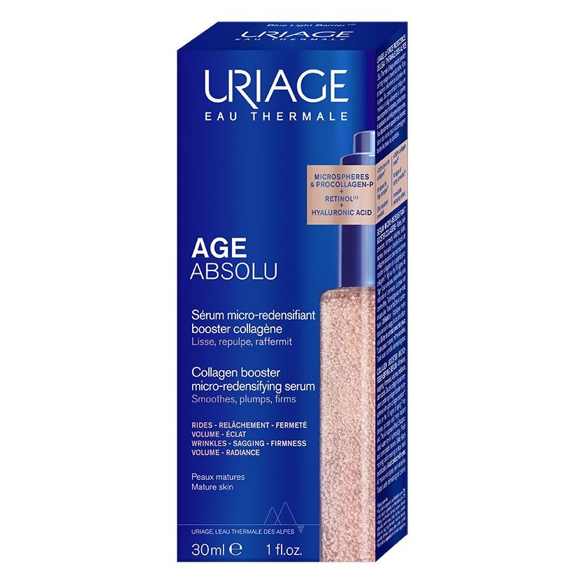 Uriage Age Protect Age Absolu Collagen Booster Micro-Redensifying Serum Антивозрастная укрепляющая сыворотка-бустер для лица с ретинолом