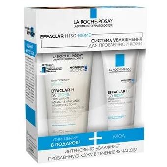 La Roche Posay Effaclar Набор Effaclar Н Iso-Biome Система увлажнения Набор: Крем ISO-BIOME увлажняющий, Крем-гель Н ISO-BIOME очищающий 