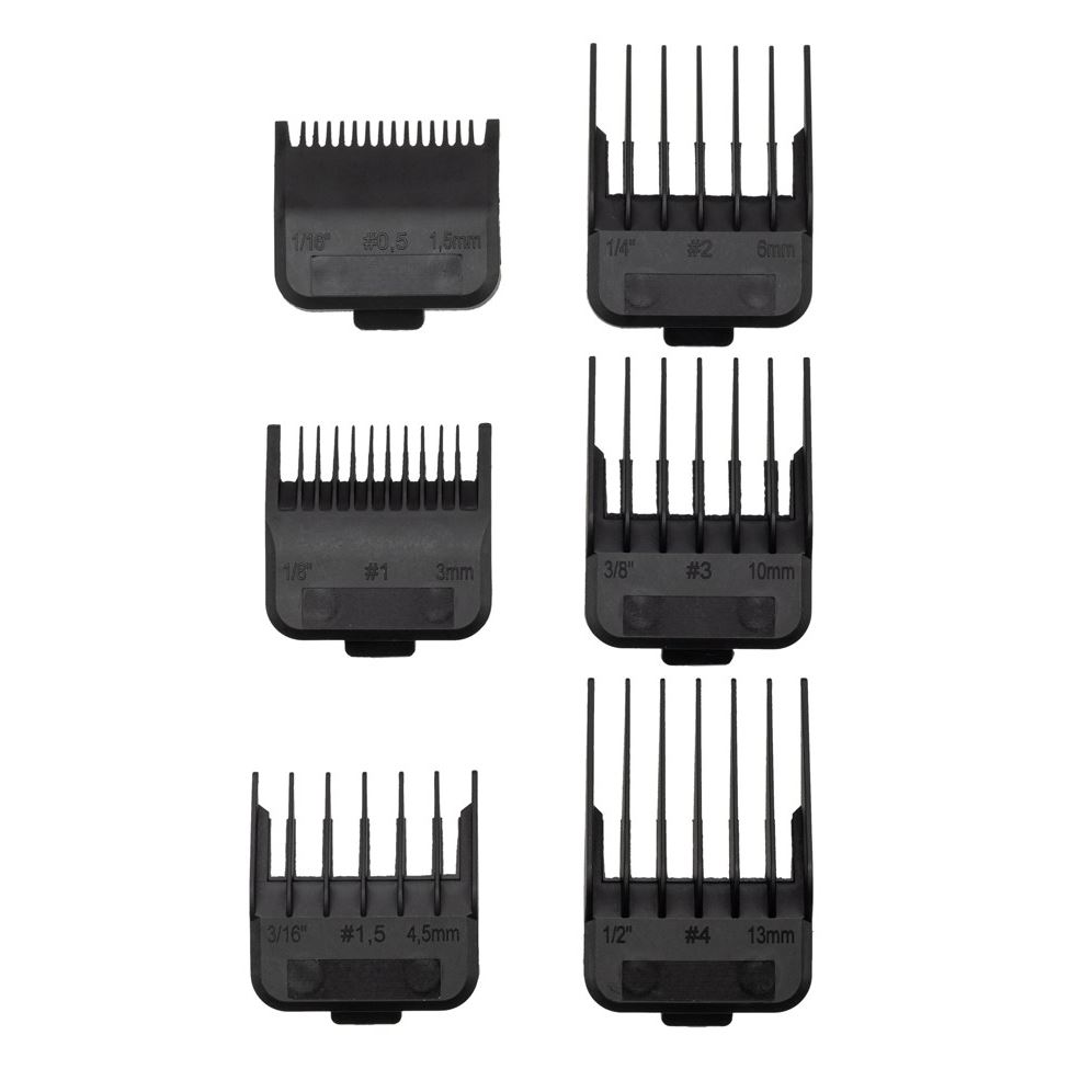 Dewal Professional Машинки для стрижки N-966 Набор насадок для LD-966 LEGACY (1.5 мм; 3 мм; 4,5 мм; 6 мм; 10 мм; 13 мм) N-966 Набор насадок для LD-966 LEGACY (1.5 мм; 3 мм; 4,5 мм; 6 мм; 10 мм; 13 мм)