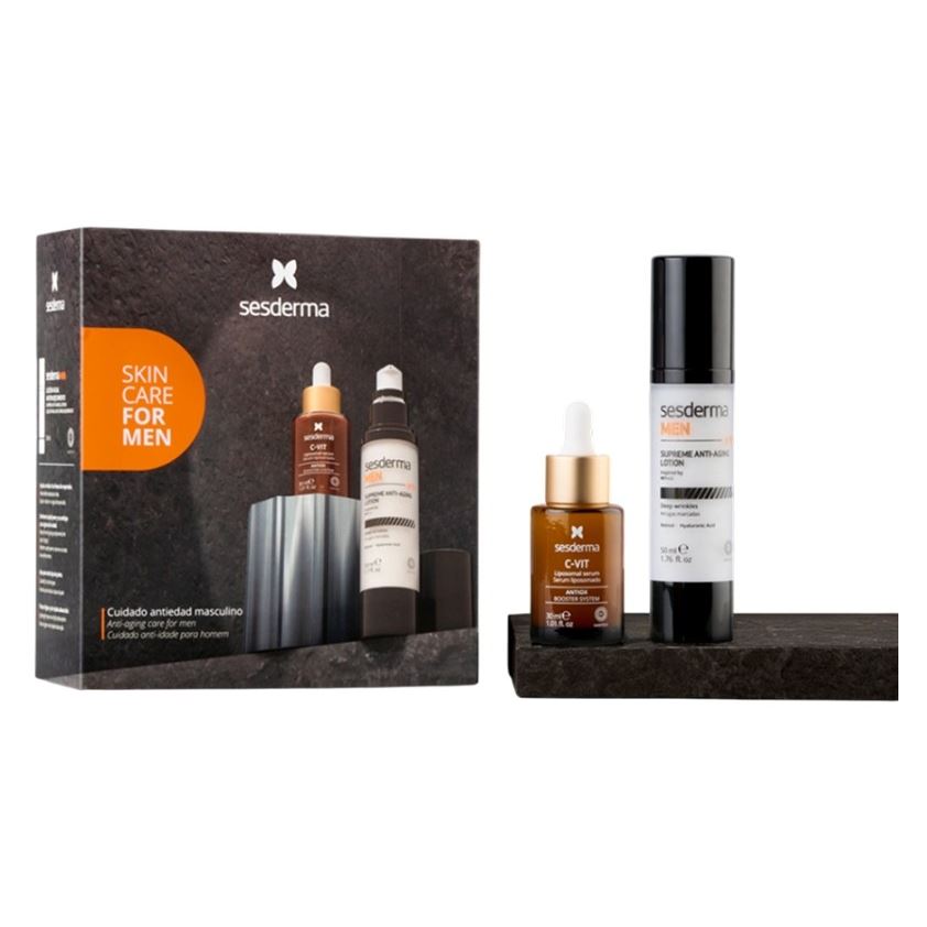 Sesderma Men Набор Men Supreme Anti-Aging Lotion & C-VIT– Serum Набор: Лосьон антивозрастной для мужчин, C-VIT Сыворотка липосомальная с витамином С