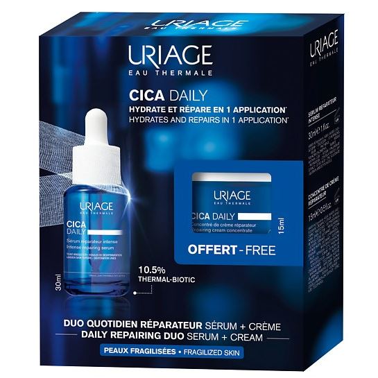 Uriage Cicactive Набор Cica Daily Набор: Восстанавливающая сыворотка, Восстанавливающий крем-концентрат