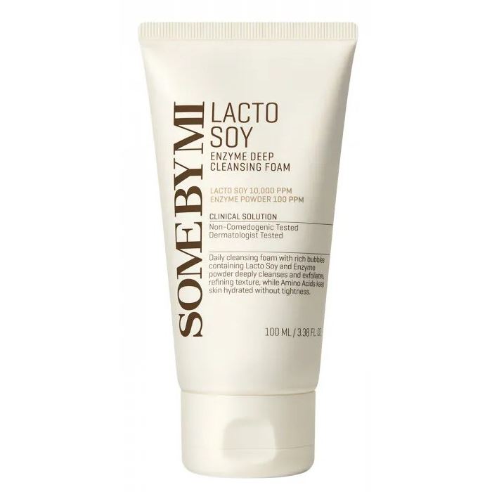 Some By Mi Faсe Care Lactosoy Enzyme Deep Cleansing Foam Глубокоочищающая энзимная пенка для умывания с лактобактериями и ферментом соевого молока