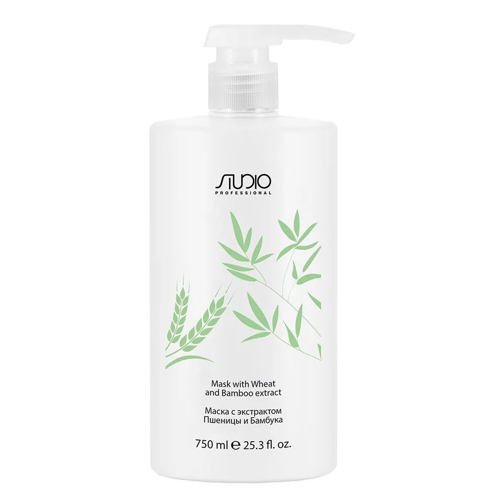 Kapous Professional Studio Studio Professional Питательная восстанавливающая маска для волос с экстрактом Пшеницы и Бамбука  Питательная восстанавливающая маска для волос с экстрактом Пшеницы и Бамбука линии Studio Professional, 750 мл
