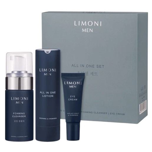 Limoni Men Care Набор Men All In One Care Set (Lotion, Foaming Cleanser, Eye Cream) Набор: лосьон, пенка, крем для век