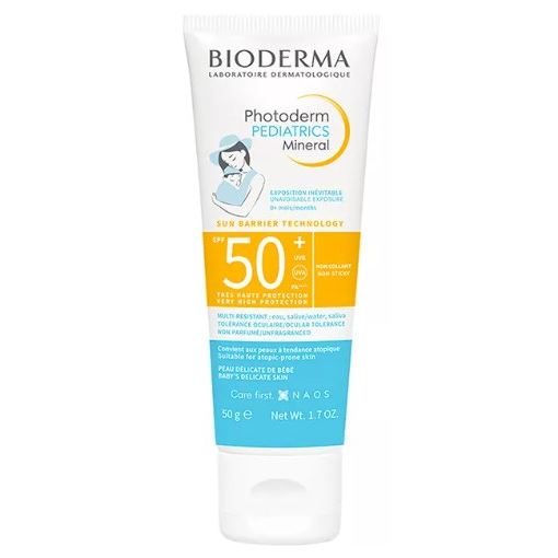 Bioderma Photoderm Photoderm Pediatrics Mineral SPF50+ Солнцезащитный детский крем для лица и тела