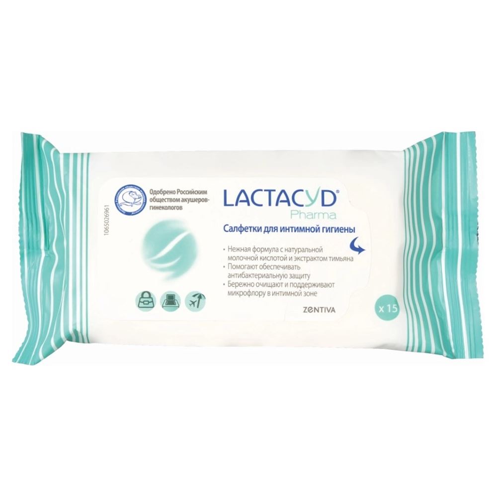 Lactacyd Средства для интимной гигиены Pharma Салфетки для интимной гигиены с экстрактом тимьяна Салфетки для интимной гигиены с экстрактом тимьяна