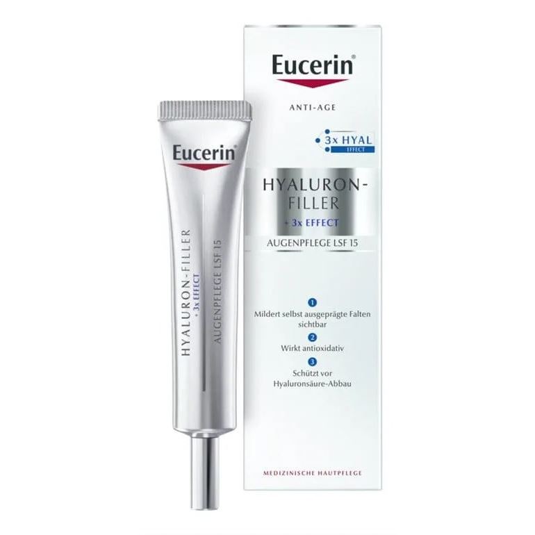 Eucerin Hyaluron-Filler Hyaluron-Filler Антивозрастной крем для ухода за кожей вокруг глаз SPF 15 Антивозрастной крем для ухода за кожей вокруг глаз SPF 15