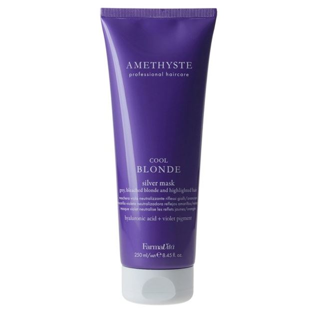 Farmavita Amethyste Professional Amethyste Cool Blonde Silver Mask Антижелтая фиолетовая маска для светлых и седых волос