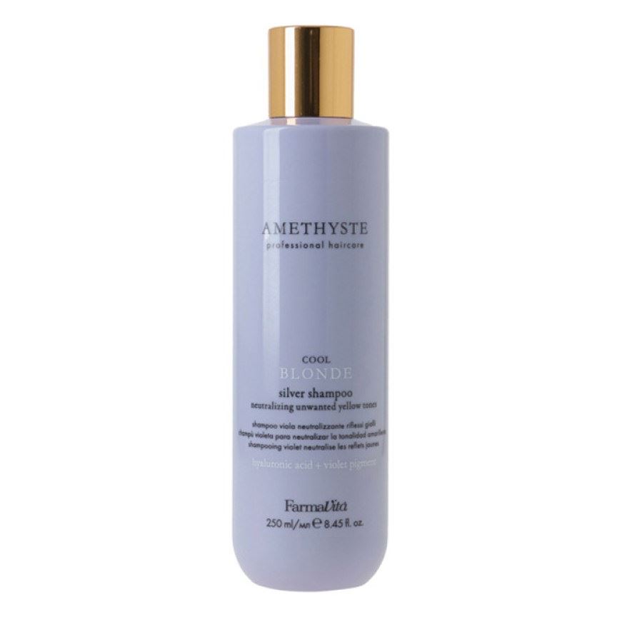 Farmavita Amethyste Professional Amethyste Cool Blonde Silver Shampoo Фиолетовый шампунь с нейтрализацией  жёлтого оттенка