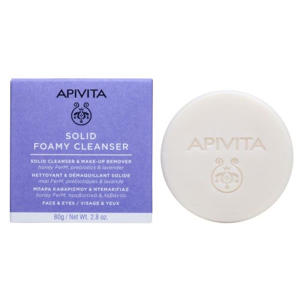 Apivita Cleansing Solid Foamy Cleanser Крем-мыло для очищения и снятия макияжа 