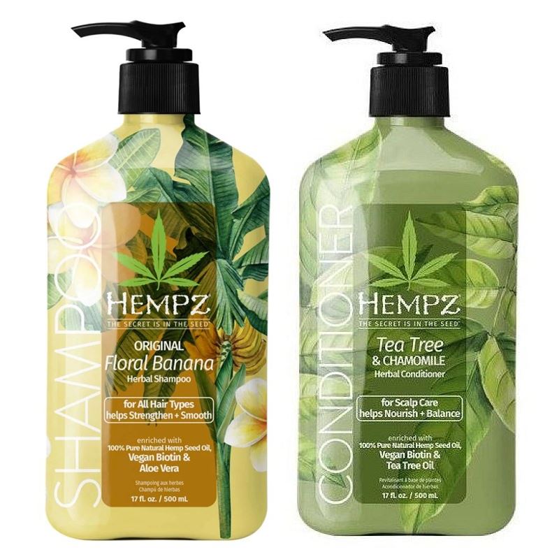 Hempz Hair Care Набор Оригинальный + Здоровые волосы  Набор уход для волос Оригинальный + Здоровые волосы Чайное дерево и Ромашка: шампунь, кондиционер