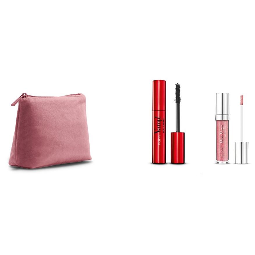 Pupa Gift Sets Vamp! Sexi Lashes & Miss Pupa Gloss & Косметичка special size Набор: тушь, блеск для губ, косметичка мини