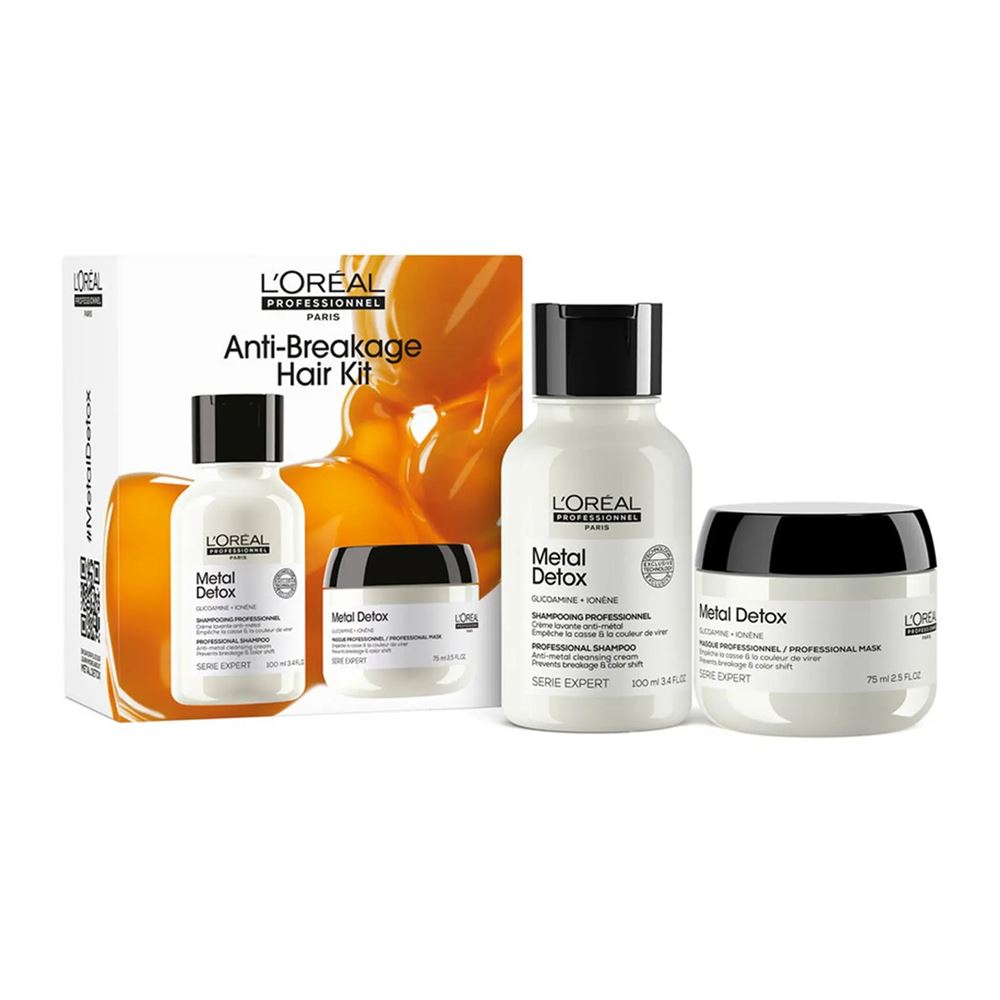 L'Oreal Professionnel Expert Lipidium Набор Metal Detox Duo Мини Набор для восстановления окрашенных волос: шампунь, маска