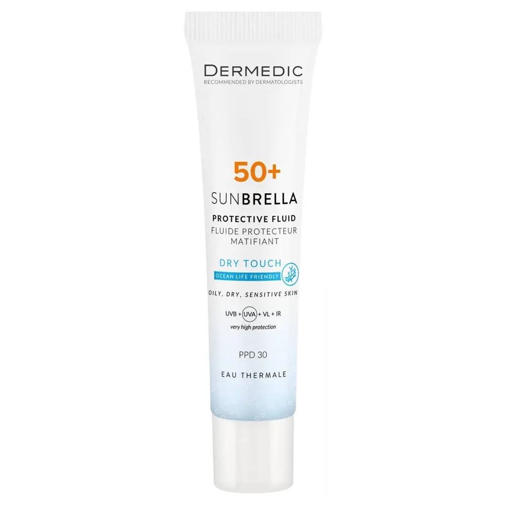Dermedic Sunbrella Sunbrella Mattifying Protective Fluid Dry Touch SPF50+  PPD30 Матирующий защитный флюид для чувствительной, жирной и комбинированной кожи
