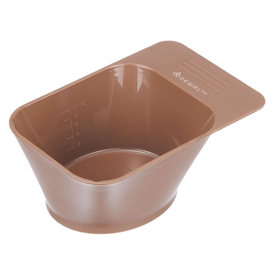 Dewal Professional Аксессуары для окрашивания и стрижки волос T-13brown Чаша для краски 300 мл Чаша для краски, коричневая, с ручкой с прорезиненной вставкой на дне 300 мл