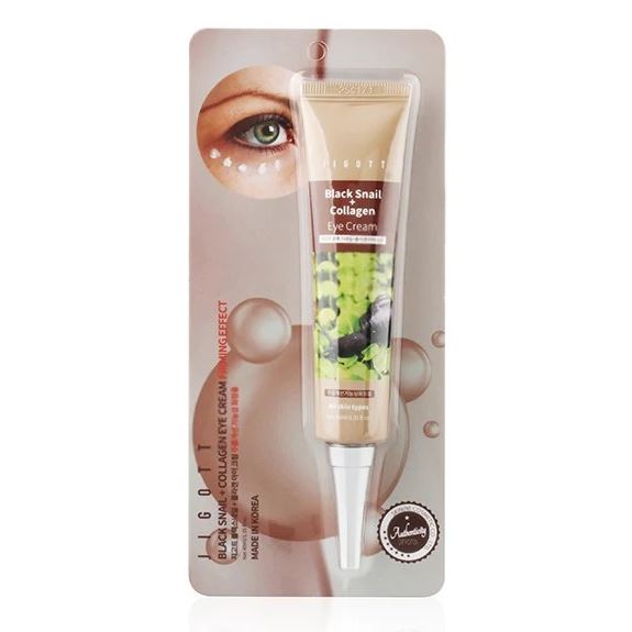 Jigott Skin Care Black Snail + Collagen Eye Cream Крем для кожи вокруг глаз с фильтратом слизи улитики и коллагеном