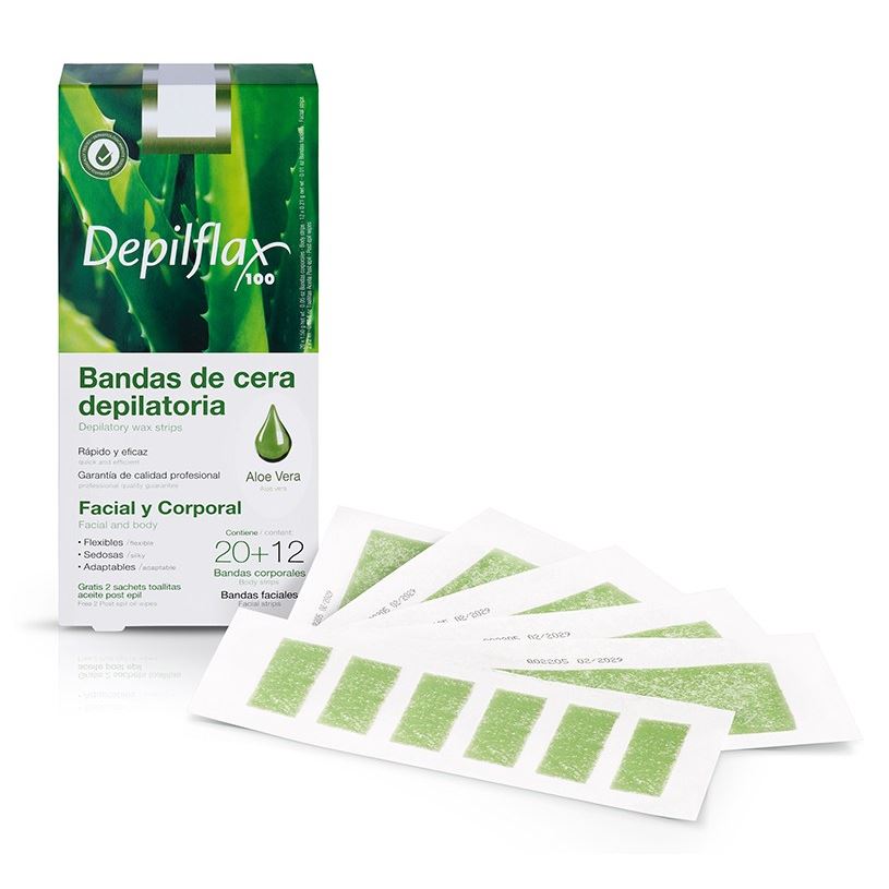 Depilflax Waxes Набор полосок с воском для лица и тела Набор полосок с воском для лица и тела