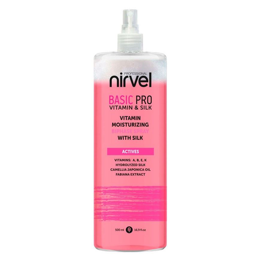 Nirvel Professional Basic Care Basic Pro Vitamin Moisturizing Biphase Spray Двухфазный спрей-кондиционер увлажняющий с витаминами и шелком