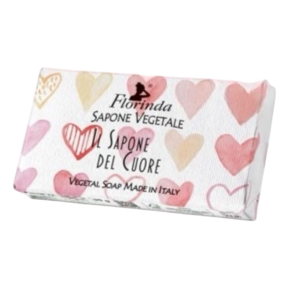 Florinda Tessuti Italiani Мыло туалетное твердое "Сердца" Cuore Multicolore / Яркое Сердце Мыло туалетное твердое  Яркое Сердце