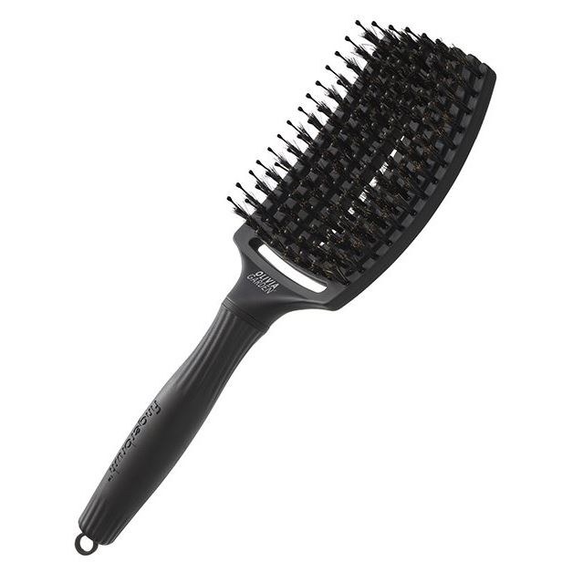 Olivia Garden Щетки и расчески для волос ID1731 Fingerbrush Care Iconic Boar&Nylon Full Black L Щетка для волос 