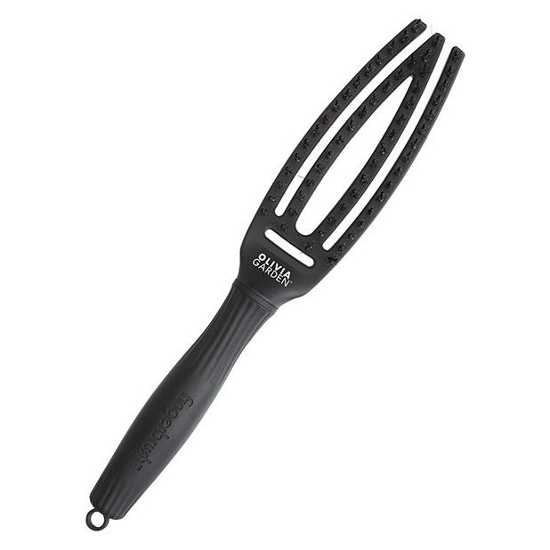 Olivia Garden Щетки и расчески для волос ID1730 Fingerbrush Care Iconic Boar&Nylon Full Black S Щетка для волос