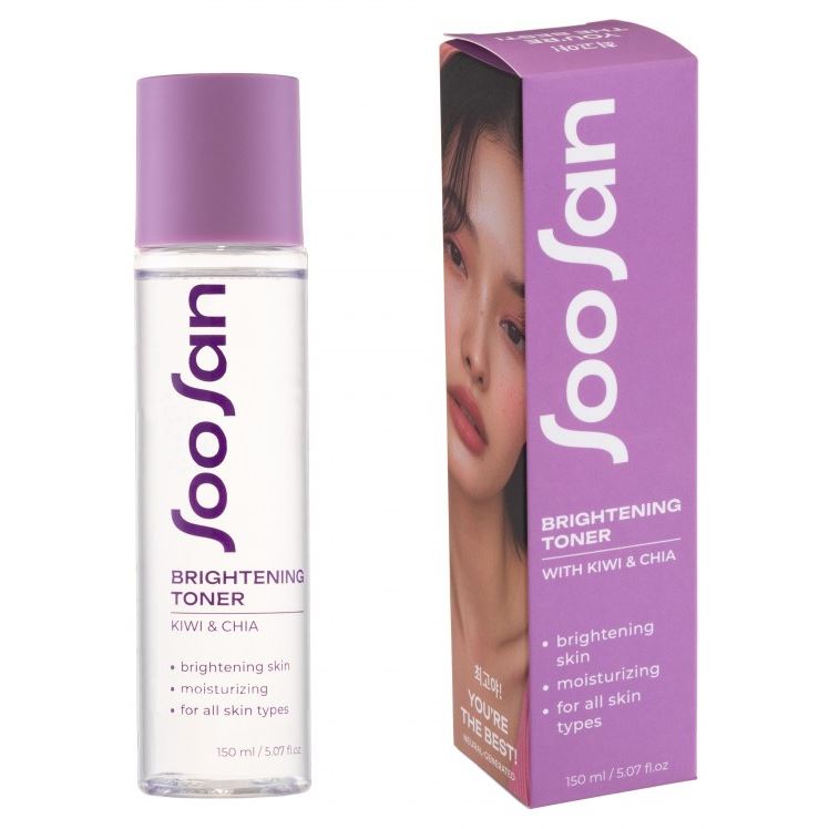 SooSan Face Care Brightening Toner With Kiwi & Chia  Тонер с экстрактами киви и чиа для сияния кожи 