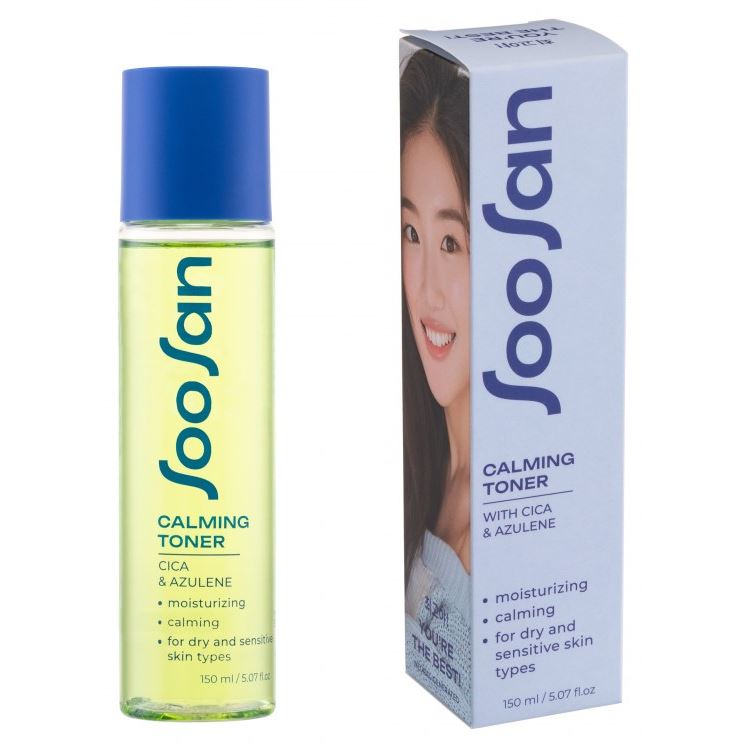 SooSan Face Care Calming Toner With Cica & Azulen  Успокаивающий тонер с центеллой и азуленом