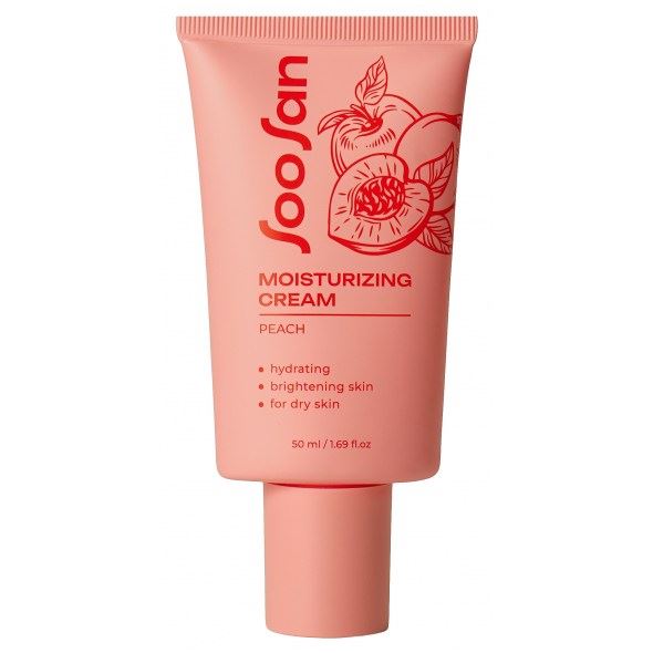 SooSan Face Care Moisturizing Cream With Peach  Увлажняющий крем для лица с экстрактом персика