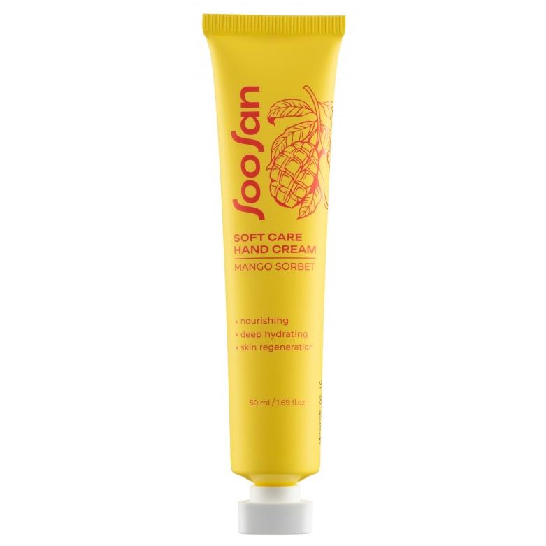 SooSan Body Care Soft Care Hand Cream Mango Sorbet  Увлажняющий крем для рук с ароматом манго