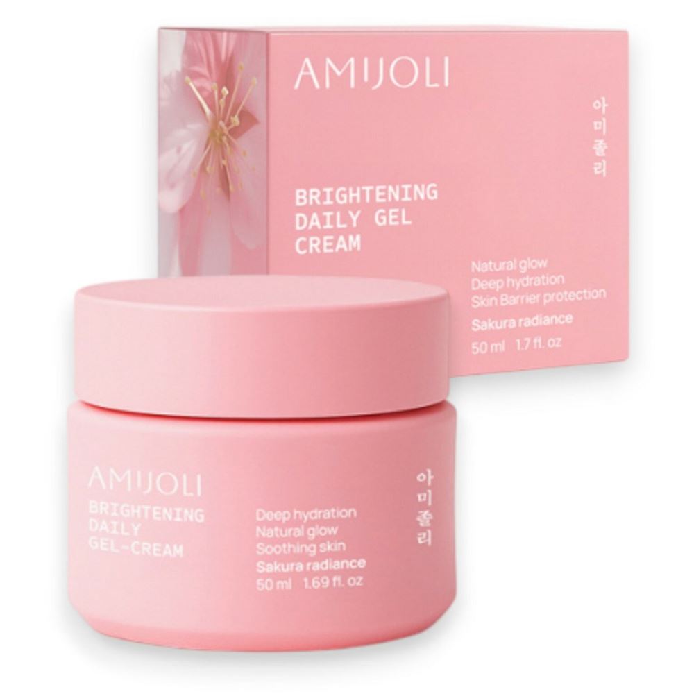 AMIJOLI Brightening Brightening Daily Gel - Сream Sakura Radiance  Дневной крем-гель для лица с гранулами масла моринги и экстрактом сакуры